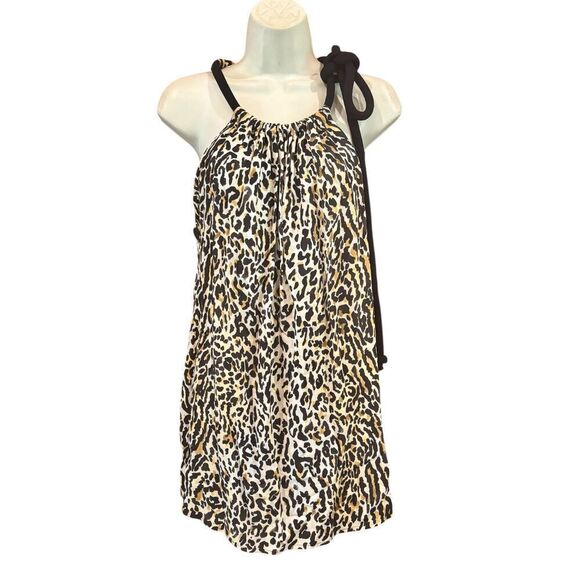 Proenza Schouler Leopard Print Crpe De Chine Top  in Butter Multi Gold Size 4 - Picture 9 of 13